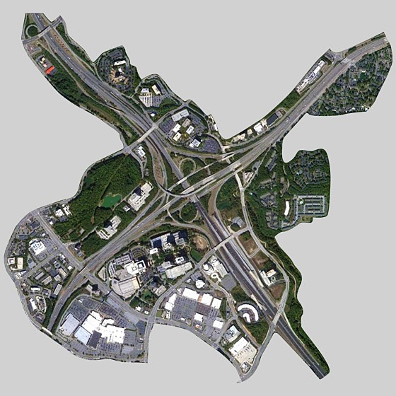 Atlanta interstate interchange satellite image