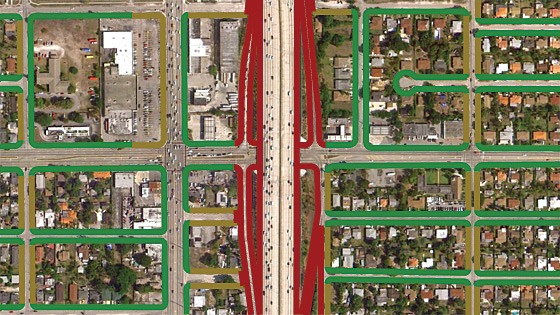 Miami plan showing full-value, partial-value, and worthless street frontages