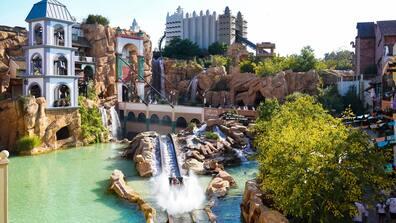 The Chiapas water slide at 'Phantasialand' in Brühl.