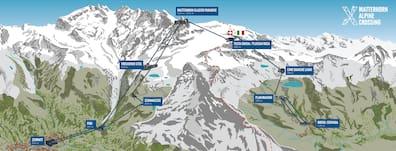Route of the Matterhorn Alpine Crossing.