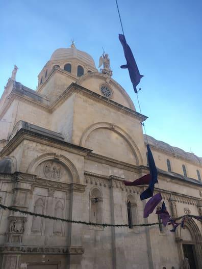 The Cathedral of St. James in Šibenik showcases architectural features of late Gothic as well as Renaissance.