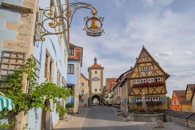 The beautiful small town of Rothenburg ob der Tauber is located in northern Bavaria.