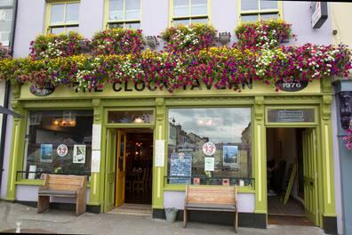 Colorful facades and floral decorations are a hallmark of Westport.