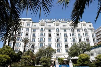 The most expensive accommodation in Cannes: The luxury hotel Martinez Cannes.