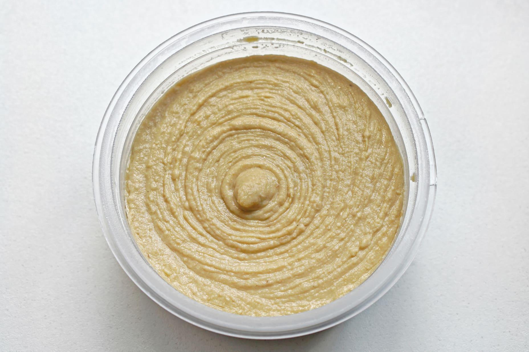 A hummus dip - not allowed on board.