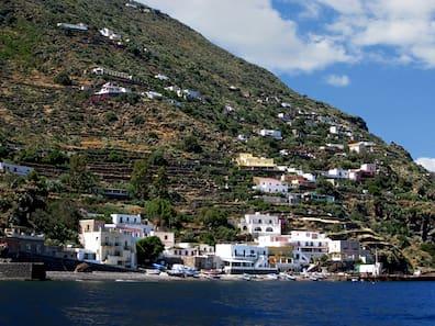 The small fishing village on Alicudi is the destination for all who want to vacation on the car-free island.