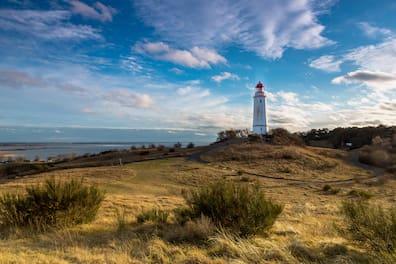 The Dornbusch Lighthouse is considered a landmark of Hiddensee.