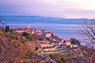 The beautiful skyline over Brseč.