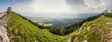 The imposing Vojak in the stunning Učka Nature Park.