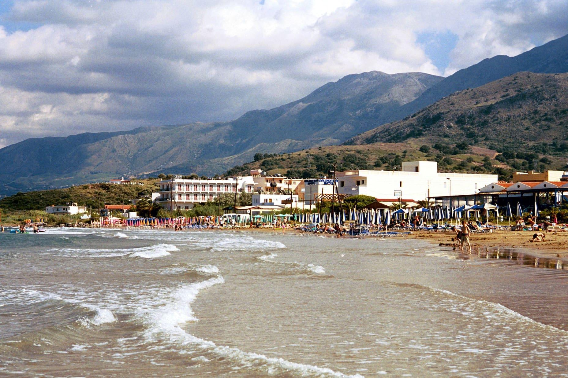 You must see the beach of Georgioupolis on Crete.
