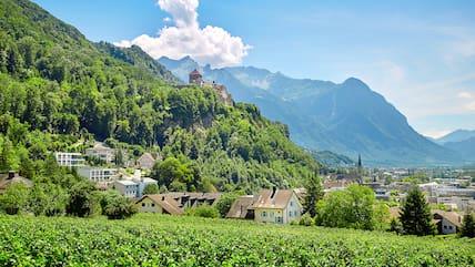 View of Vaduz, the picturesque capital of Liechtenstein.