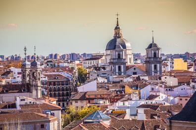 View of the rooftops of Madrid.