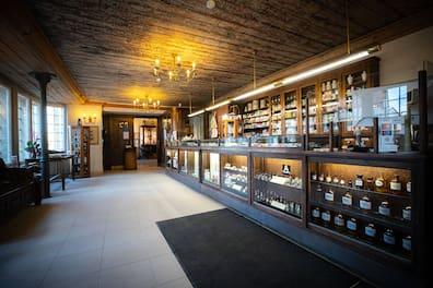 View of the Town Hall Pharmacy in Tallinn, the oldest continuously operating pharmacy in Europe.