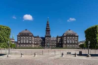 In Christiansborg Palace, you find Denmark's Parliament.