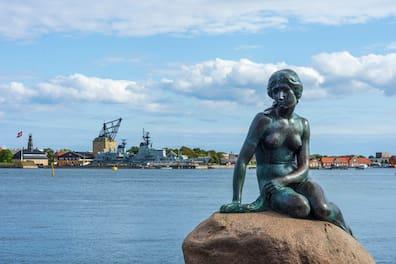 Small bronze statue, big attraction: The Little Mermaid in Copenhagen.
