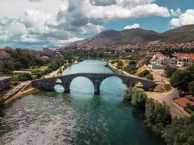The 500-year-old massive Perović Bridge near Trebinje