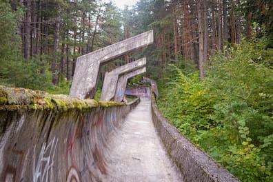 Plants overgrown the bobsled track of the 1984 Winter Olympics in Sarajevo.