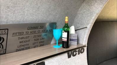 Subtle decorative elements remind us of the turbine's past in an aircraft.