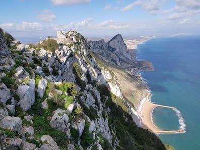 Britain's steadfast Rock: Gibraltar extends from the Spanish mainland into the Mediterranean.