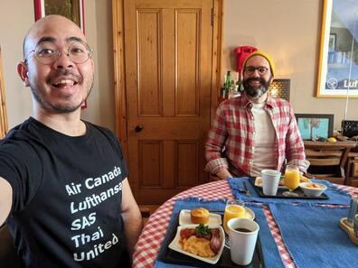 Nik has been recreating airline meals at home since January 2021 to ease his travel itch.