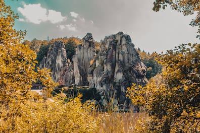 One of Germany's most powerful natural wonders: The Externsteine in North Rhine-Westphalia.