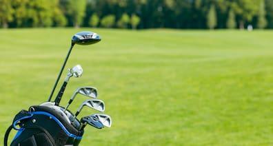 Golf clubs in a bag-they must be transported as special baggage on the plane.