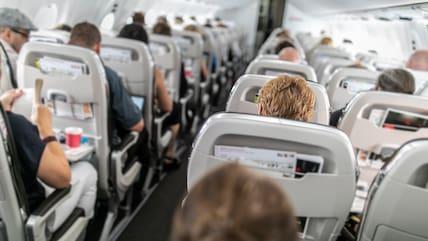 What do the 'Plings' and 'Ding-dongs' from the speakers mean during the flight? (Symbol image)