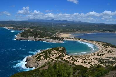 Landing in second place among family-friendly beaches is Voidokilia Beach on the Peloponnese Peninsula.