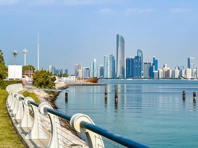 The Corniche features a colorful promenade, parks, playgrounds, restaurants, and a wonderful view.