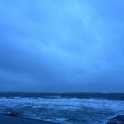 Threatening weather off Norderney in January.