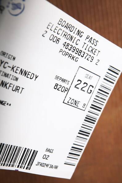 A glance at the boarding pass usually reveals which boarding group you belong to. (Stock photo)