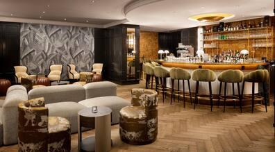 The hotel bar with creative cocktails