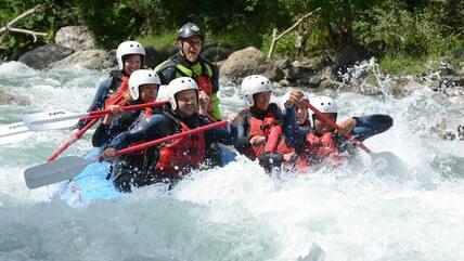 Fast-paced action: White-water rafting in the Pyrenees.