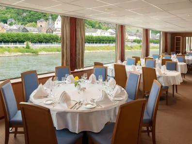 The Panorama Restaurant overlooking the Rhine