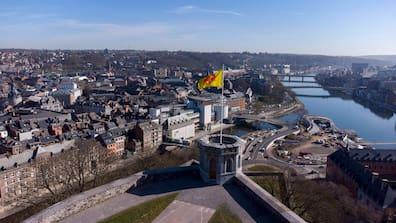Top attraction in Namur: the Citadel towering over the old town on a rock.