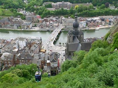 The new cable car in Namur, which opened in 2021, travels up to the Citadel.