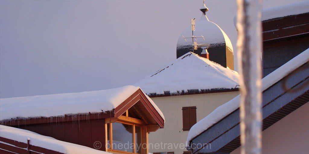 la station des rousses eglise soleil Montagnes du Jura