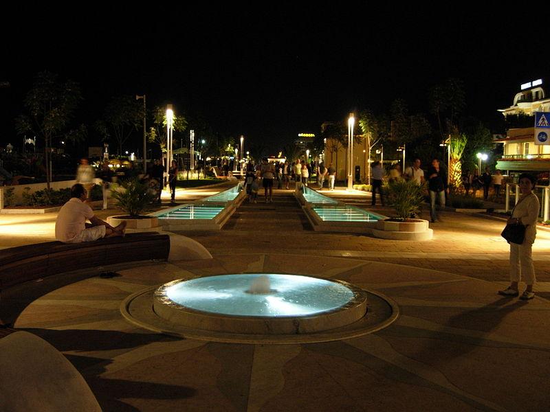 Spiaggia di Riccione al tramonto