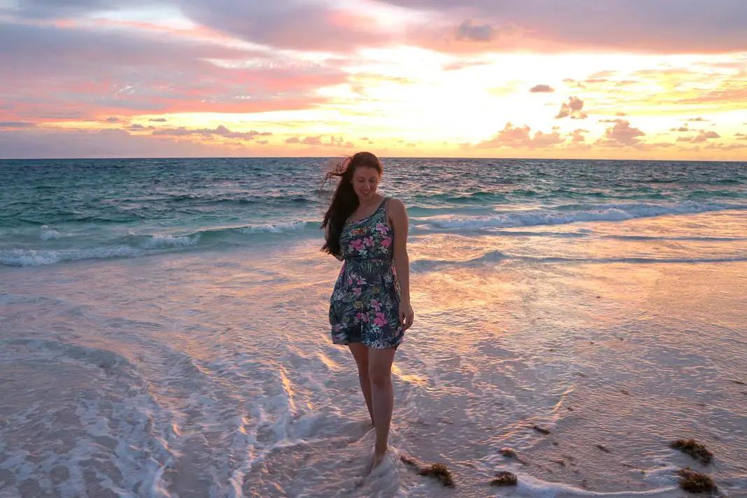 Biggi im Meer auf den Bahamas