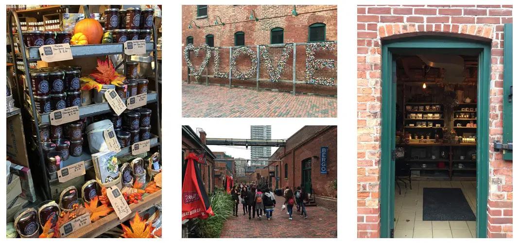 Läden im Distillery District Toronto