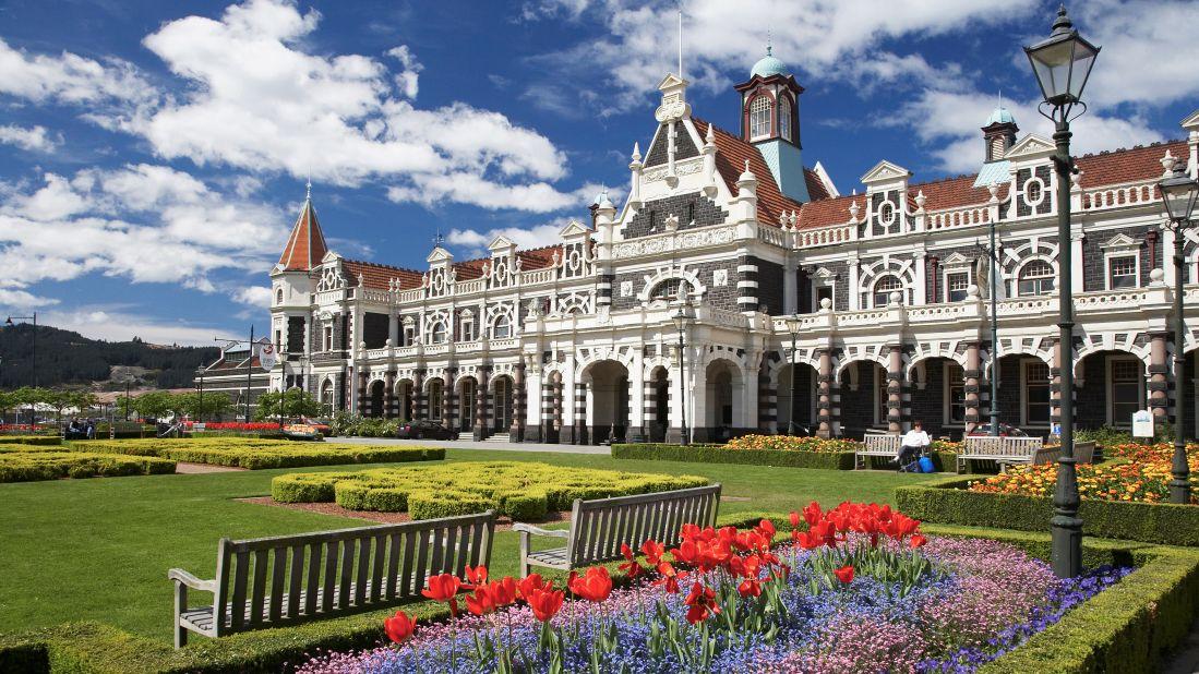 <strong>Dunedin Railway Station:</strong> The most photographed spot in the whole country is this disused railway station, which has stained glass windows inside. 