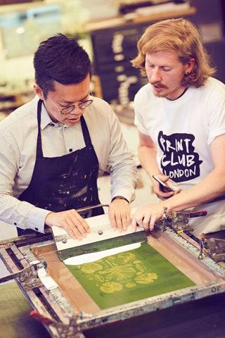 Screen printing at Print Club London