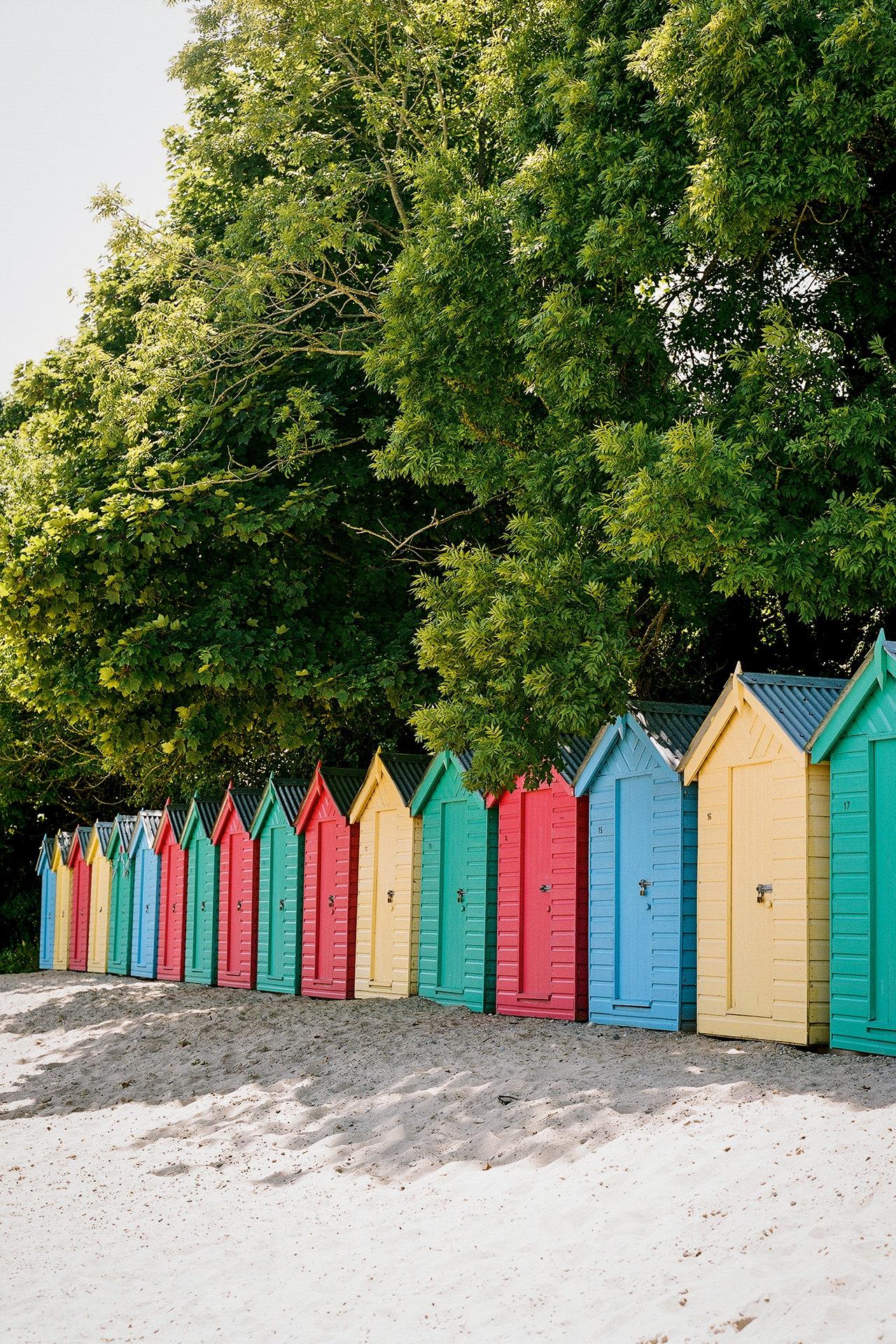 Beach huts at Llanbedrog North Wales